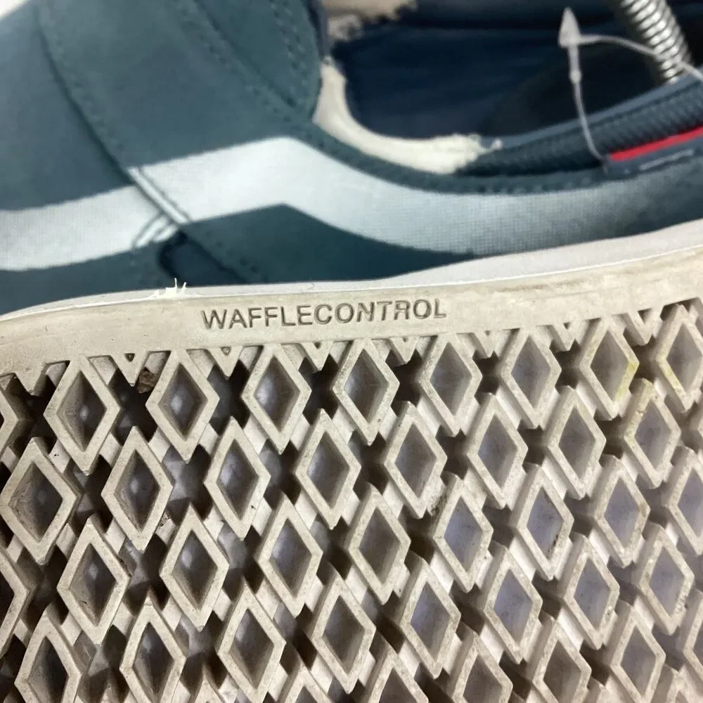 Vans Wafflecontrol Pro - Men's Sz 7.5 - Slate Blue Suede - Strap Low Skate Shoes